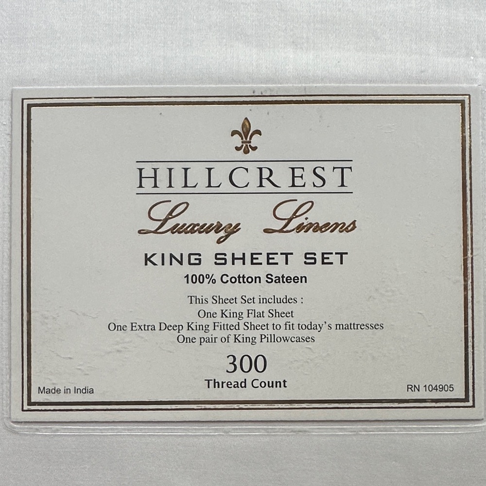 Luxury White King Sheet Set - Picture 2 of 2